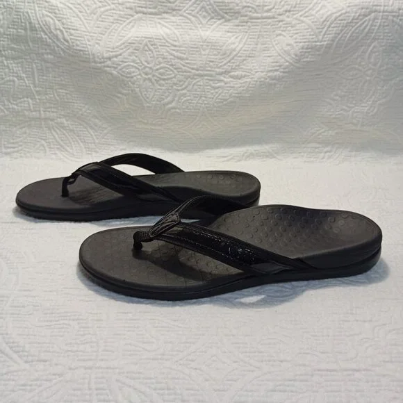 Vionic Womens Black Flip Flop Sandals With Comfort Soles Size 8 - Picture 3 of 9